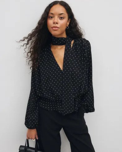 Neo Noir - Svart - Ettalie Dot Blouse