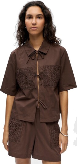 Object Objdidde Hope 2/4 Re Shirt 145   Brown   42