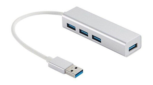 Sandberg Saver USB-hub - 4 porter - Sølv