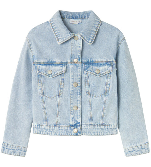 Name It Light Blue Bleached Denim Mila Denim Jakke Noos 140 Name It Light Blue Bleached Denim Mila Denim Jakke Noos 140