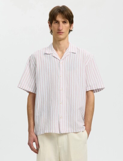 Selected Slmrlxclay Linenblend Ss Shirt Res Noos Pink XL Selected Slmrlxclay Linenblend Ss Shirt Res Noos Pink XL