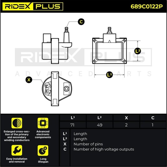 Tennspole RIDEX PLUS 689C0122P
