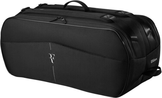 Wilson RF Tournament Tennisbag ??? Svart, plass til 9 racketer (Roger Federer Design)