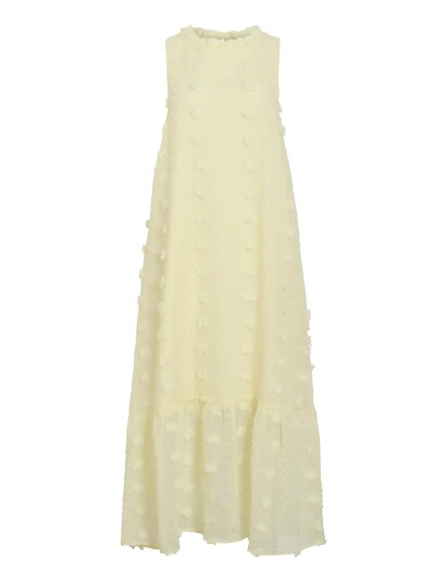 Vila Vipalma S/L O Neck Ankle Dress/Dc Yellow 36 Vila Vipalma S/L O Neck Ankle Dress/Dc Yellow 36