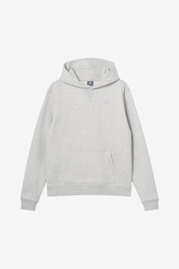 New Balance Hettegenser Brush Back Small Logo Hoodie Grå