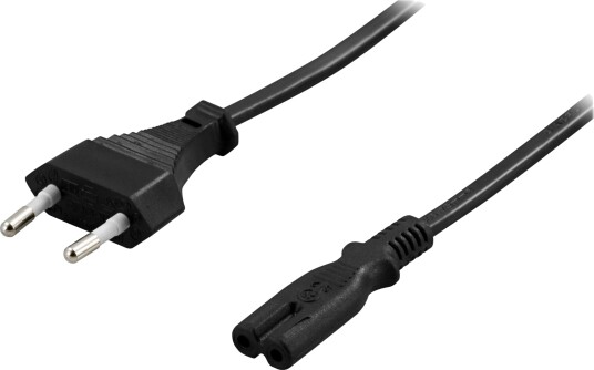 Deltaco C7 Strømkabel Europlugg 0,5m 250V 2,5A Svart Deltaco C7 Strømkabel Europlugg 0,5m 250V 2,5A Svart