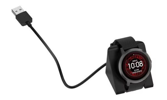 Ladestasjon til Garmin Venu 3 / Venu 3s / Vivoactive 5 - USB 1m - Sort