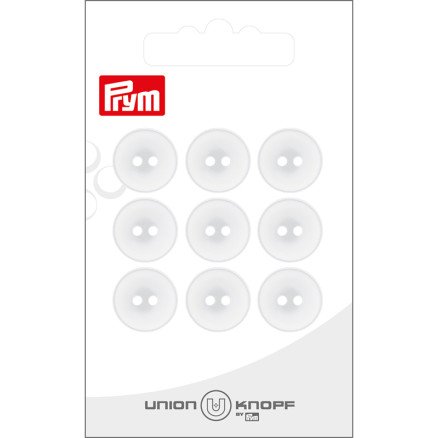 Prym plastknapp hvit 14 mm 9 stk Prym plastknapp hvit 14 mm 9 stk
