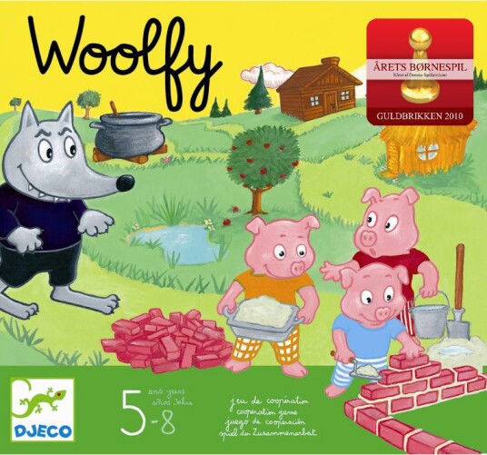 Djeco Barnespill Woolfy og de 3 små griser