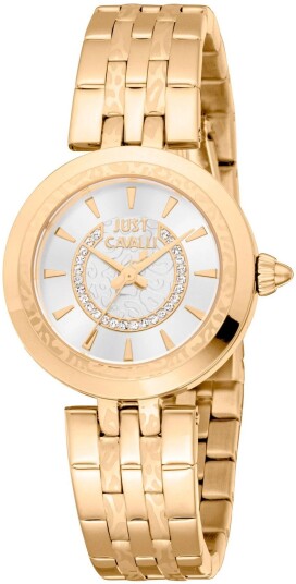 Just Cavalli Dameklokke JC1L314M0055 Animalier Sølvfarget/Gulltonet