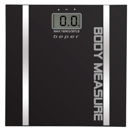 Beper 40808A Digital Badevekt   Herdet Glass 180kg Sort