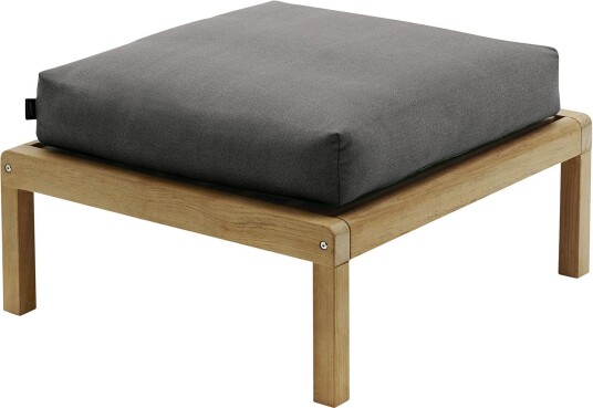 Fritz Hansen Virkelyst Pouf Teak Fossflakes Padding Outdoor Textile / Charcoal Utendørs Krakker Og Puffer Says Who Grå Fritz Hansen Virkelyst Pouf Teak Fossflakes Padding Outdoor Textile / Charcoal Utendørs Krakker Og Puffer Says Who Grå