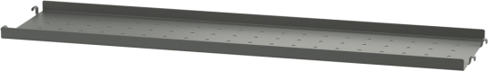 String hylleplate metall Mørkegrå 78x20 cm lav kant String hylleplate metall Mørkegrå 78x20 cm lav kant