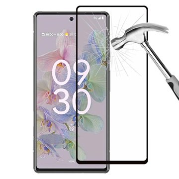 Full Dekning Google Pixel 6a Beskyttelsesglass Svart