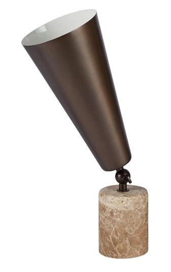 TATO Vox Bordlampe Brun Marmor & Matt Bronse Liten