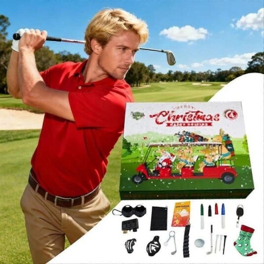 Golfkalender Advent 2026 Golfdekorasjoner Advent Små Sportsverktøy Julekalender for Hylle D