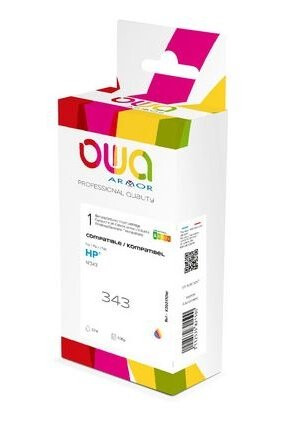 Owa - 22 Ml - Farge (Cyan Magenta Gul) - Kompatibel - Gjenfabrikert - Blekkpatron (Alternativ For: Hp 343) - For Hp Officejet 100 150  Photosmart C4210 C4272 C4340 C4385 C4390 D5360 D5363 D5368