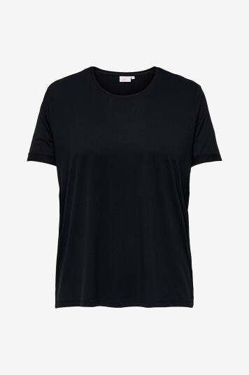 Only Carmakoma - Topp carMoster S/S Fold UP Top JrSvart