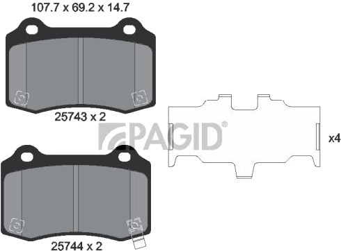 PAGID T2281N Bremseklosser PAGID T2281N Bremseklosser