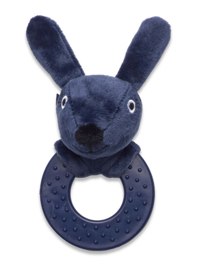 Smallstuff Rattle Rubber Ring, Rabbit, Navy - Blue - 14X 7X 5CM Smallstuff Rattle Rubber Ring, Rabbit, Navy - Blue - 14X 7X 5CM