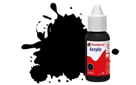 Humbrol Akryl No 33 Black Matt 14ml Dropper Bottle Humbrol Akryl No 33 Black Matt 14ml Dropper Bottle