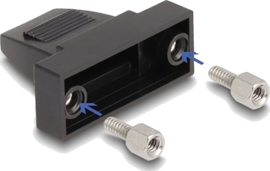 Delock - D-Sub 9-Pin Connector Housing - Male / Female, For Flat Cable - Svart