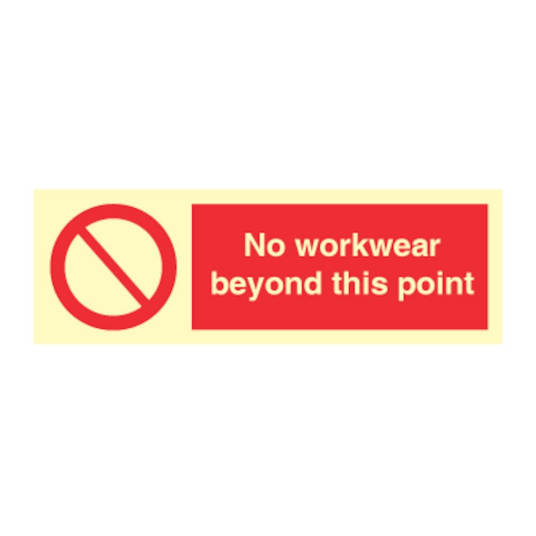 Jo Safety No workwear beyond this point Etterlysende Vinyl HI150 100 x 300 mm
