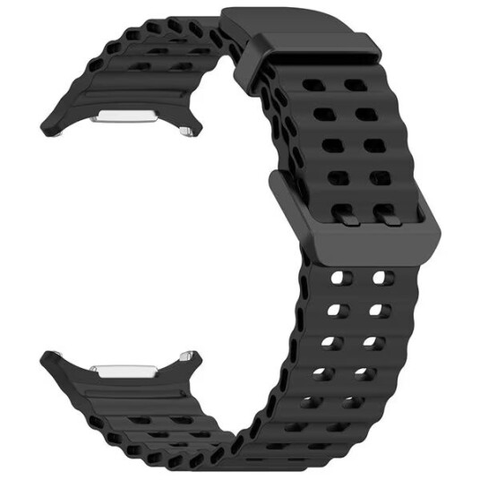 Silikonarmbånd til Samsung Galaxy Watch Ultra 47 mm - Svart Silikonarmbånd til Samsung Galaxy Watch Ultra 47 mm - Svart