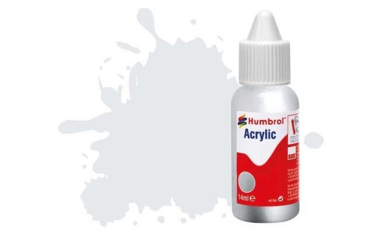 Humbrol Akryl No 191 Chrome Silver - Metallic 14ml Dropper Bottle