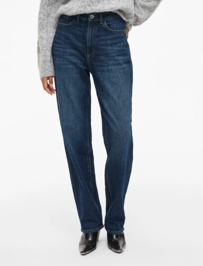 Vila Vikelly Jaf Hw Straight Jeans Noos Blue 40 x 32