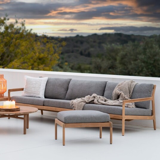Ethnicraft Jack 3 seters soffa Teak/Mocha Ethnicraft Jack 3 seters soffa Teak/Mocha