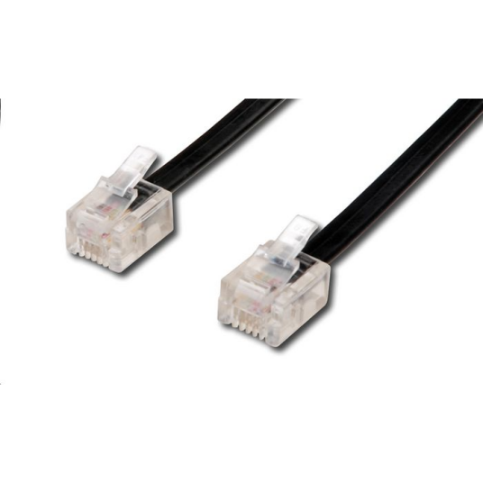 MicroConnect 6P4C/RJ11 svart 3m 1 Stykk SEN 93068