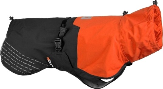 Non-Stop Dogwear Fjord Regnjakke 55 cm Svart/Oransje