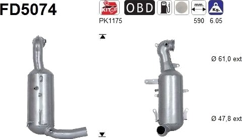 Partikkelfilter AS FD5074