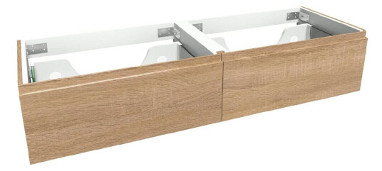VikingBad Mie Demi Servantskap Fingergrep dobbel - Lys Eik