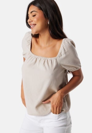 VERO MODA Vmmymilo SS squared top Silver Lining M