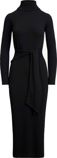 Lauren Ralph Lauren Kjole CM 2x2 Rib knit Dress Svart Lauren Ralph Lauren Kjole CM 2x2 Rib knit Dress Svart