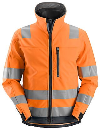 Snickers Workwear jakke softshell highvis gulmork gra l