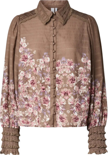 YAS Yassomellu Ls Shirt   Brown   40