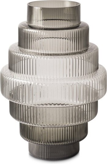 POLSPOTTEN Steps vase S 30 cm Dark grey