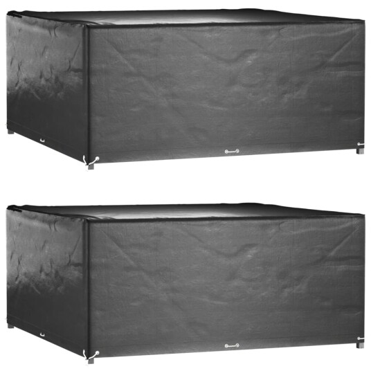 vidaXL Hagemøbeltrekk 2 stk 16 maljer 300x300x75 cm firkantet
