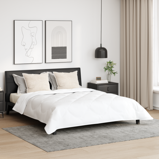 Vidaxl Vinter Dynen med pute 3 pcs Hvit 260 x 220 cm Mikrofiber