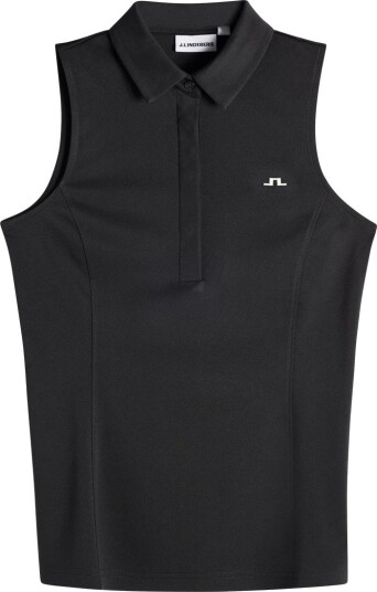 J. Lindeberg Dena Sleeveless Polo Black L J. Lindeberg Dena Sleeveless Polo Black L