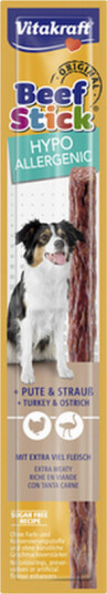 Vitakraft Hypoallergen Biffstick 12 g - Myke Hundegodbiter uten tilsetningsstoffer