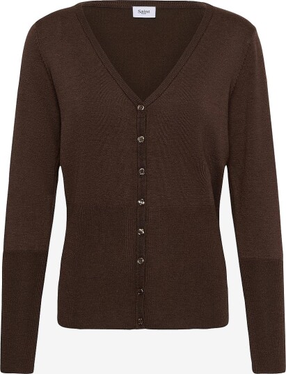 Saint Tropez Milasz Slim Cardigan Brown M Saint Tropez Milasz Slim Cardigan Brown M