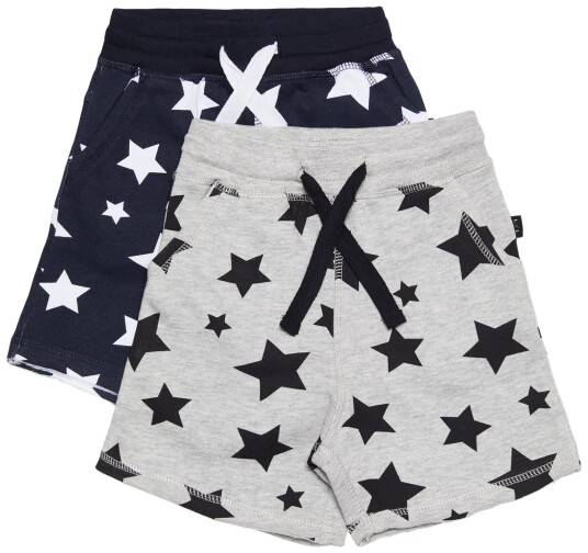 Luca & Lola Fabriano Shorts 2-pack Night Sky/Grey Melange 98-104