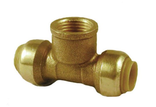 Tectite Classic T-rør m/innv. gjenger 15 x 1/2" x 15, Messing
