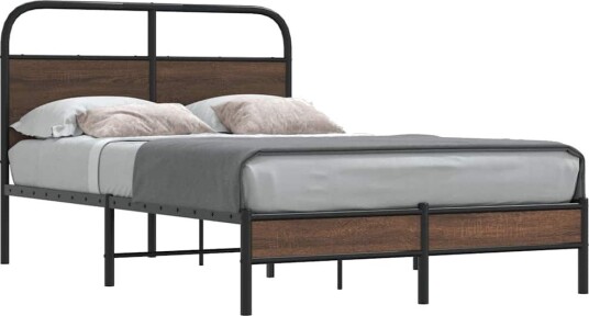  Sengeramme uten madrass brun eik 120x190 cm konstruert tre 8721158565556