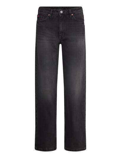 Monki Aimo Mid Straight Jeans - Black - 23 x 32