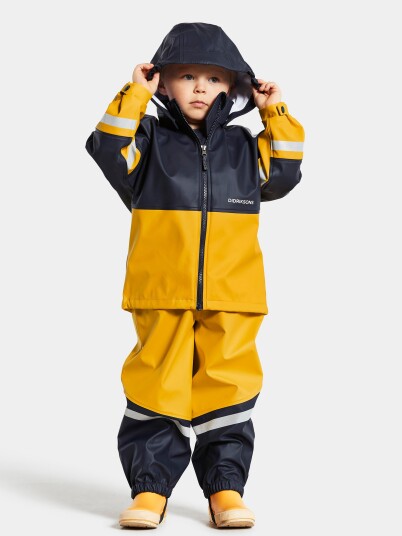 Didriksons Kids' Waterman C Set 130, Oat Yellow